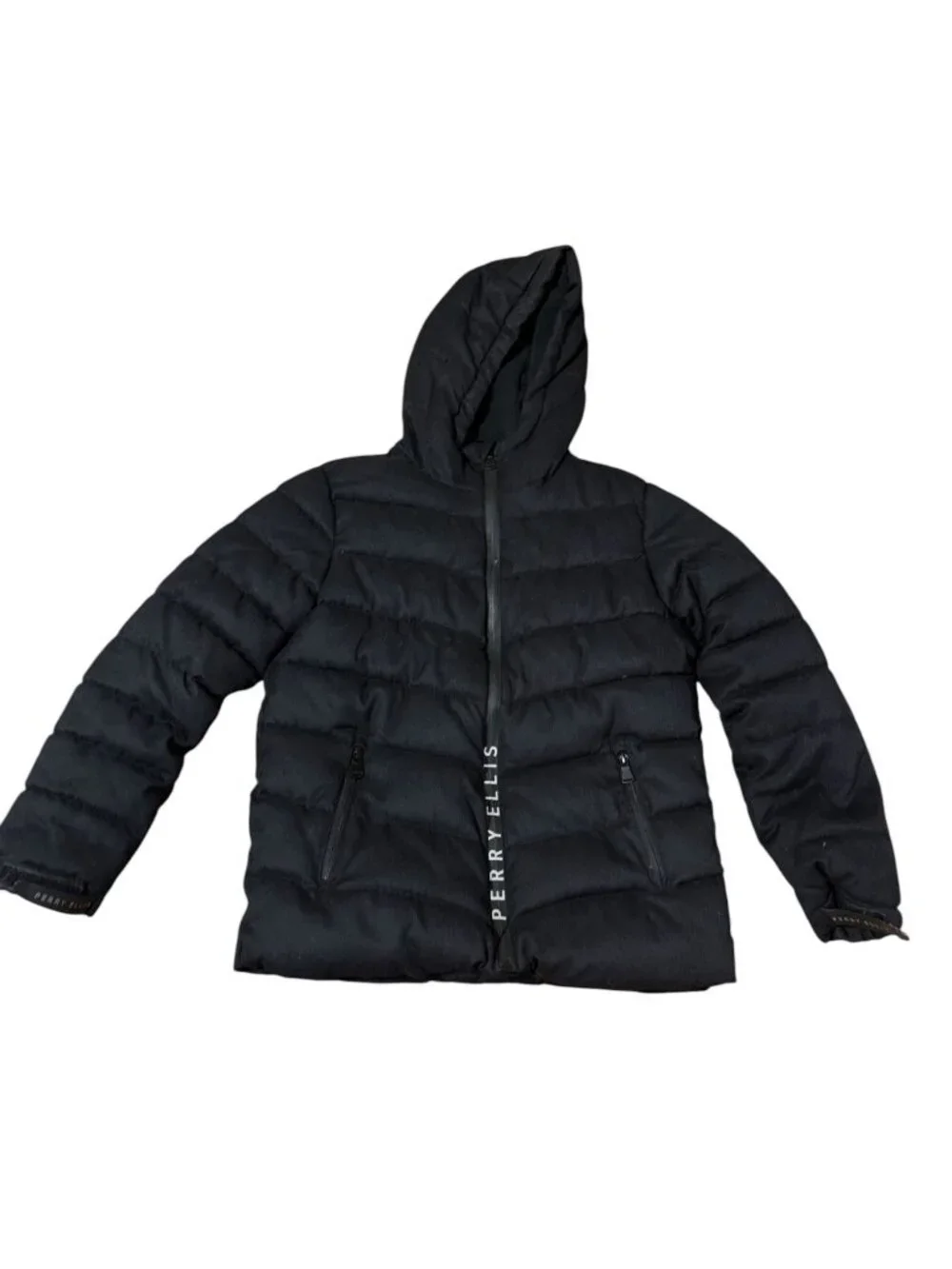 Perry Ellis Boys Black Winter Coat 10-12